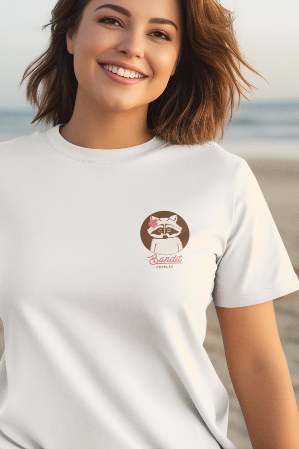Bandit Edibles Style Your Go-To Summer Tee Surf Style Raccoon Logo Beachwear