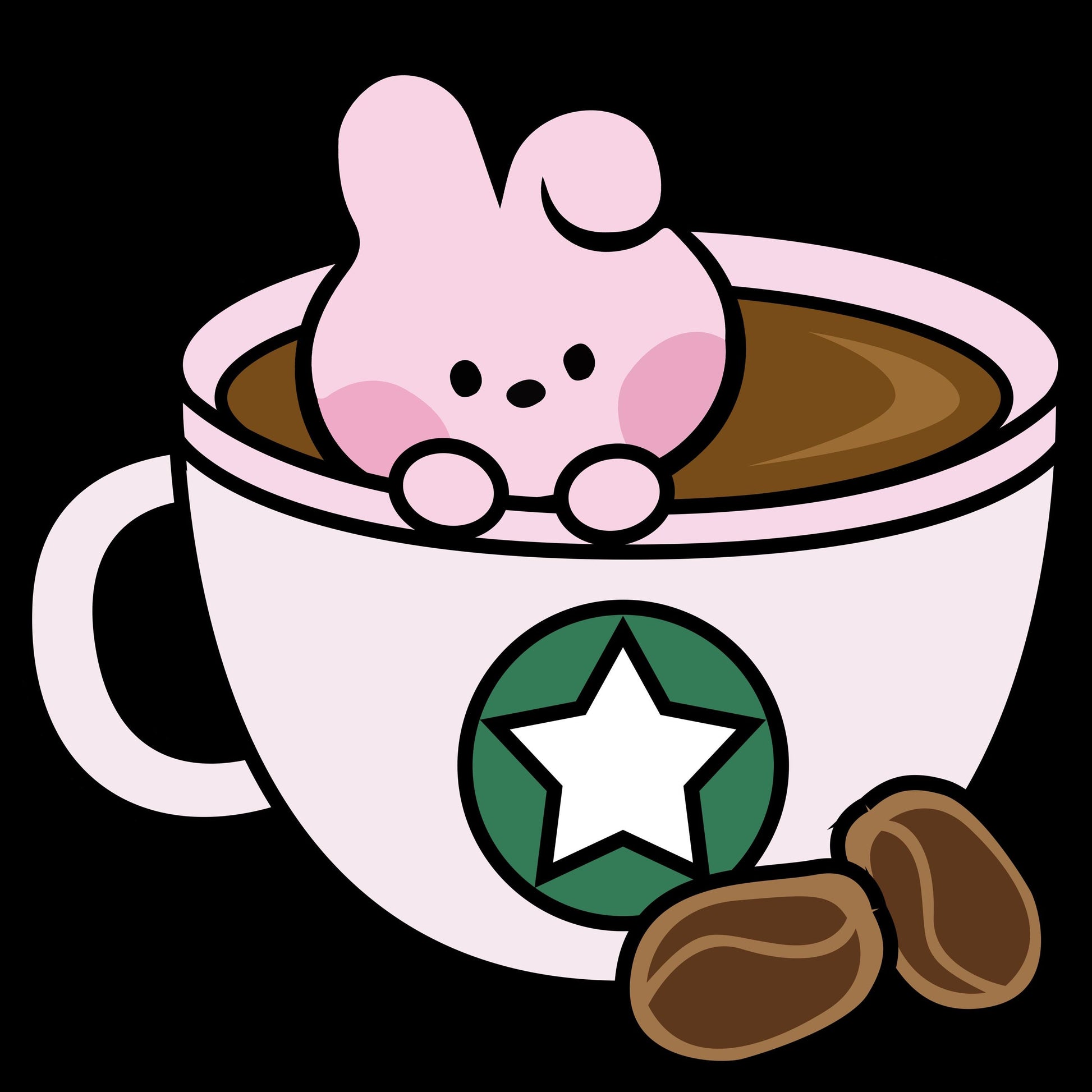 BTS BT21 Coffee Friends Cupcake Toppers - KPOP Fan Party Decorations for Drinks and Desserts