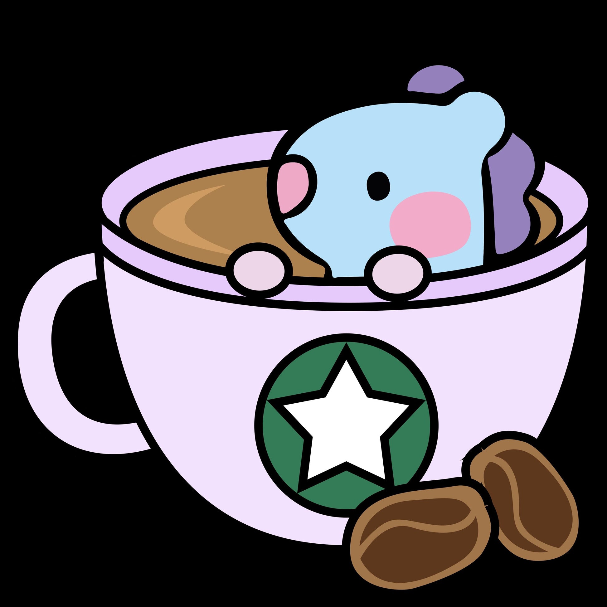 BTS BT21 Coffee Friends Cupcake Toppers - KPOP Fan Party Decorations for Drinks and Desserts