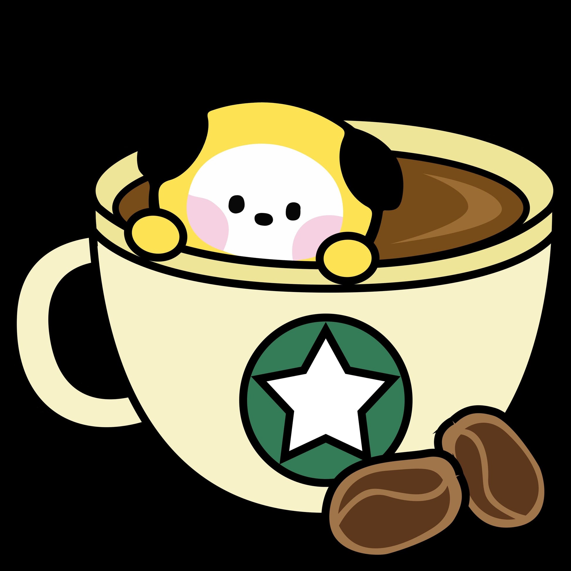 BTS BT21 Coffee Friends Cupcake Toppers - KPOP Fan Party Decorations for Drinks and Desserts