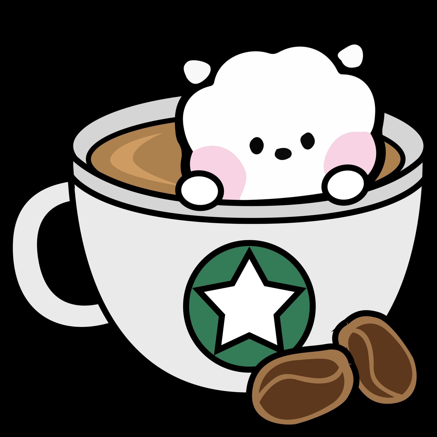 BTS BT21 Coffee Friends Cupcake Toppers - KPOP Fan Party Decorations for Drinks and Desserts