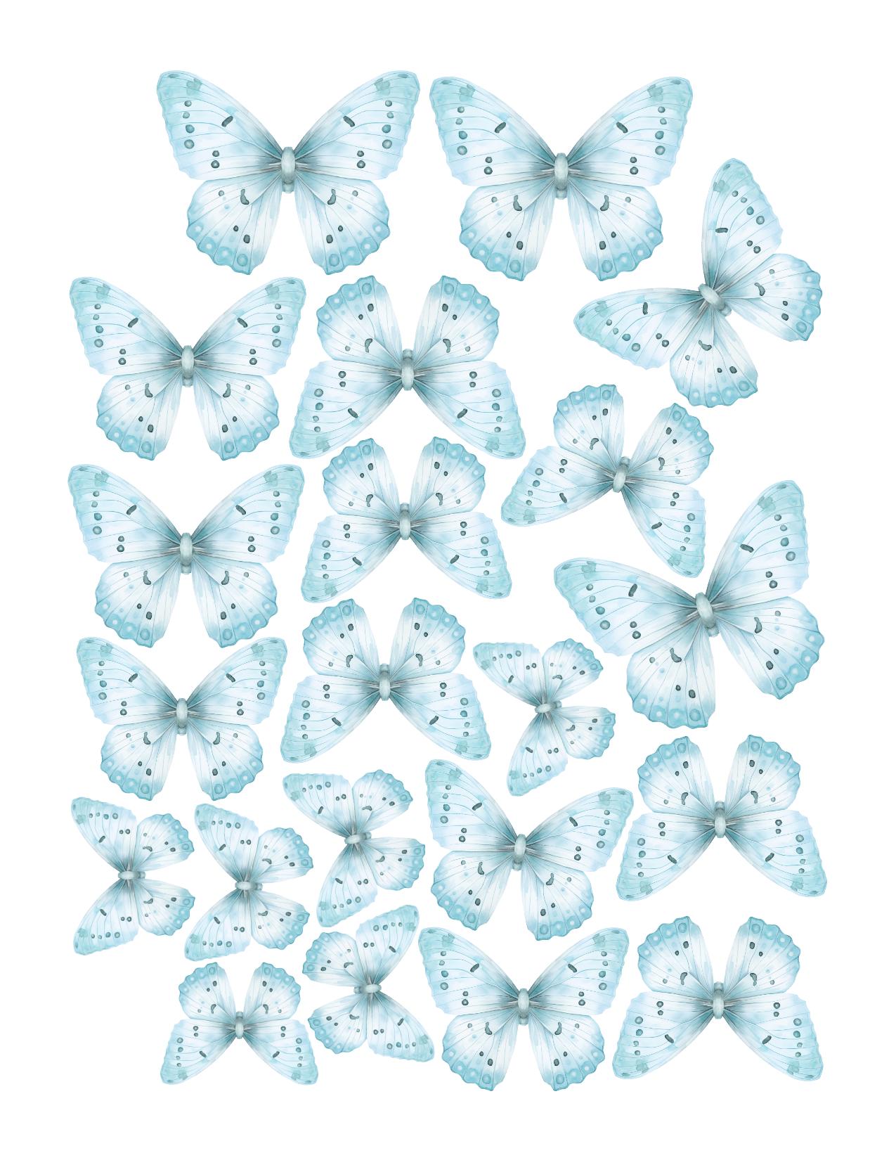 Spotted Boho Custom Edible Pre-Cut 3D Wafer Paper Butterflies - Multi-Sized For Cakes, Desserts, Drinks, Parties, Weddings and Bouquets