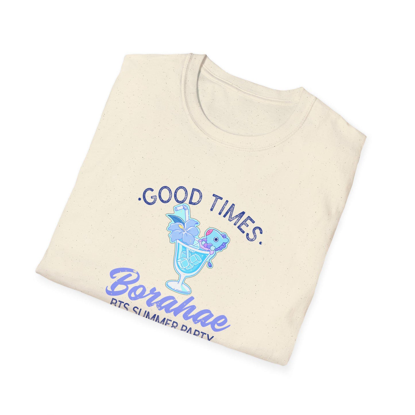 BT21 Jhope Mang Surfwear Style T-Shirt, K-Pop Fan Shirt, Colorful Cocktail Design Tee, Unisex BTS Merchandise, Beach Party Clothing