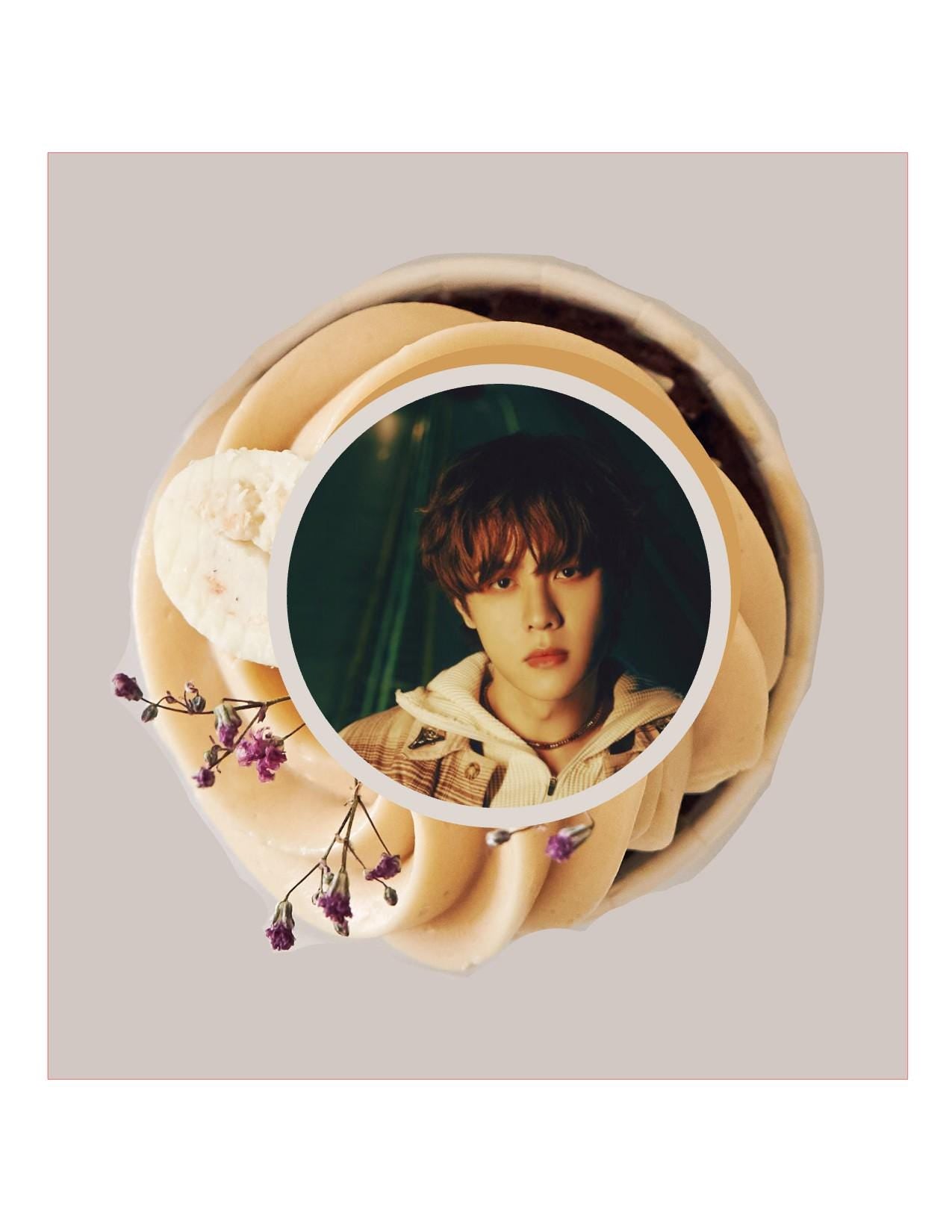 Custom Edible Cupcake Icing Toppers: NCT WayV On My Youth K-pop