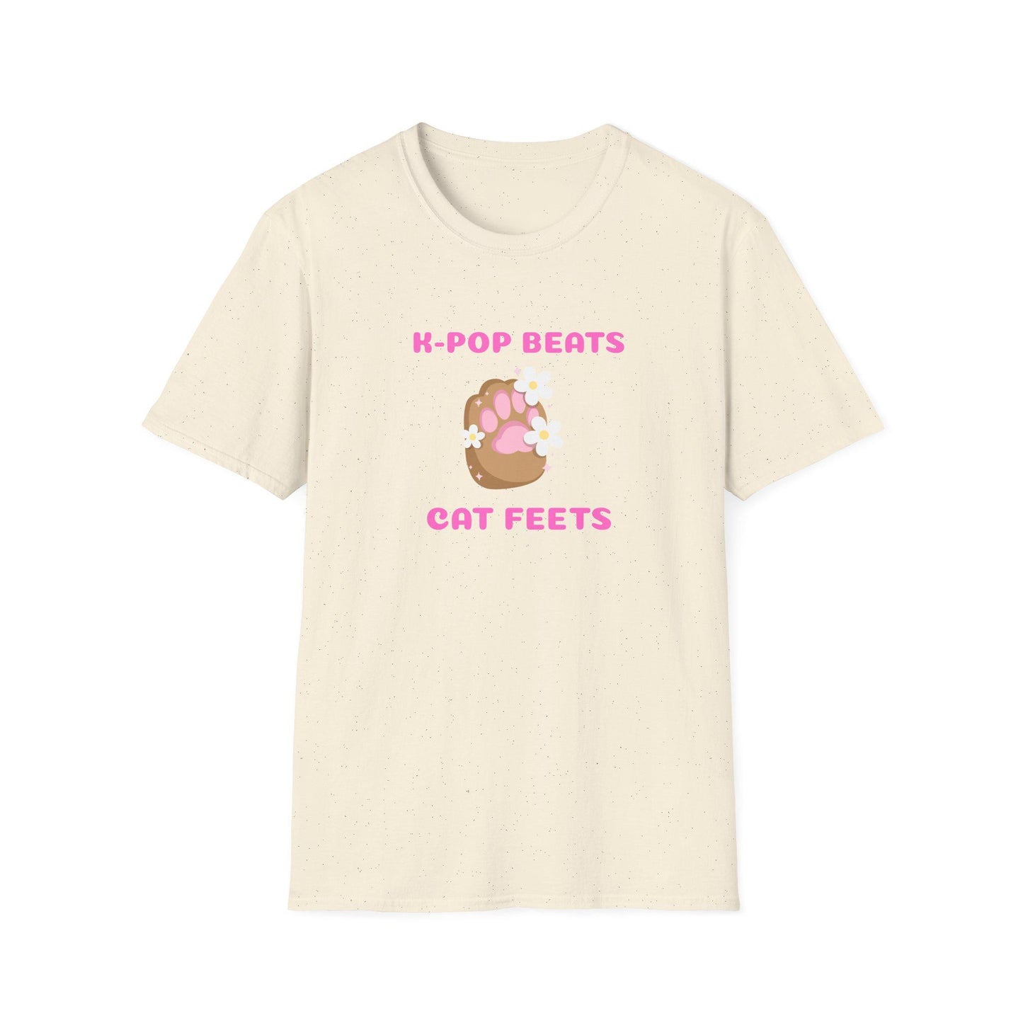 Kpop Cat Shirt, Beats and Cat Feets Tee, Funny Fan Merch, Cute Aesthetic Outfit, Unisex Cotton Top