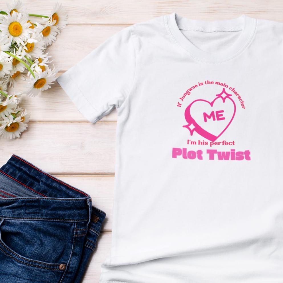 Jungwoo Kpop Shirt, Plot Twist Tee, NCT127 Fan Merch, Concert Outfit, Unisex Cotton T-Shirt