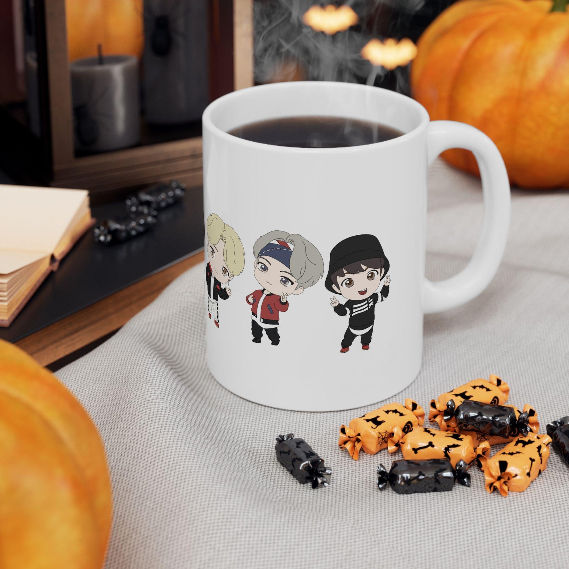 BTS Kpop Mug, TinyTAN Mic Drop Mug, Fan Gift, Army Merch, Ceramic Coffee Cup