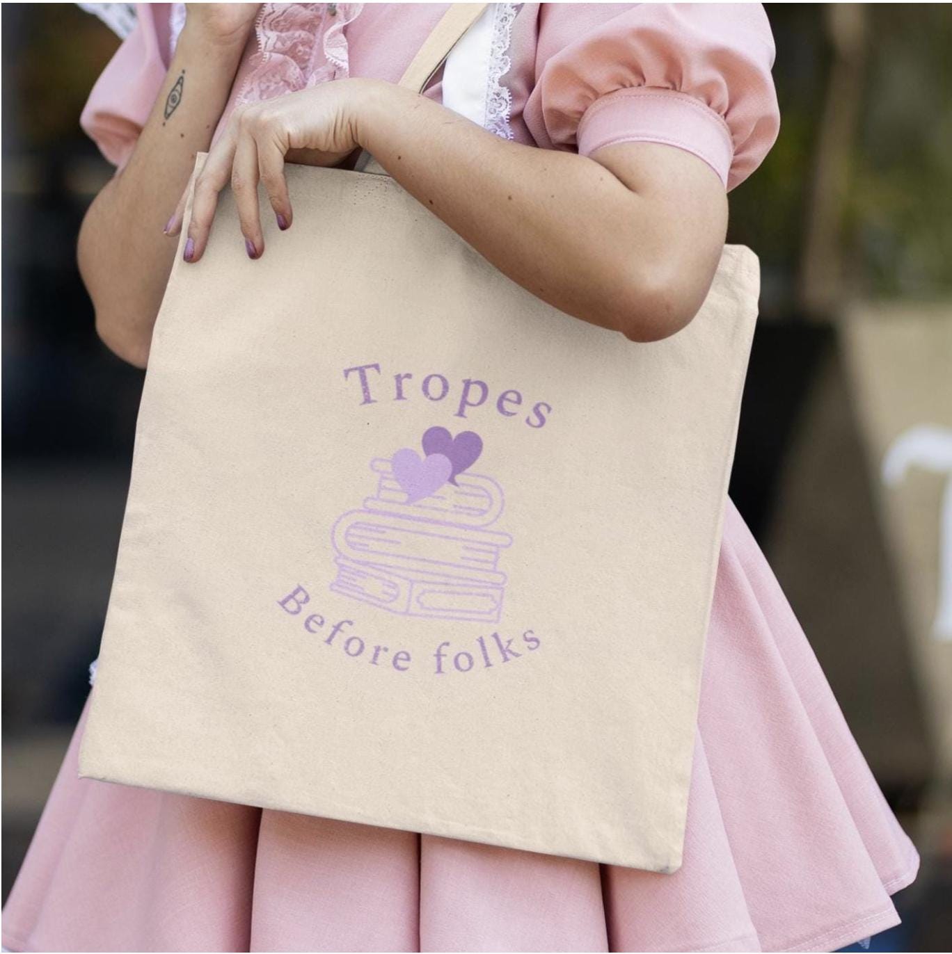 Kpop Tote, Tropes Before Folks Bag, Fanfiction Merch, Aesthetic Gift, Reusable Shopper