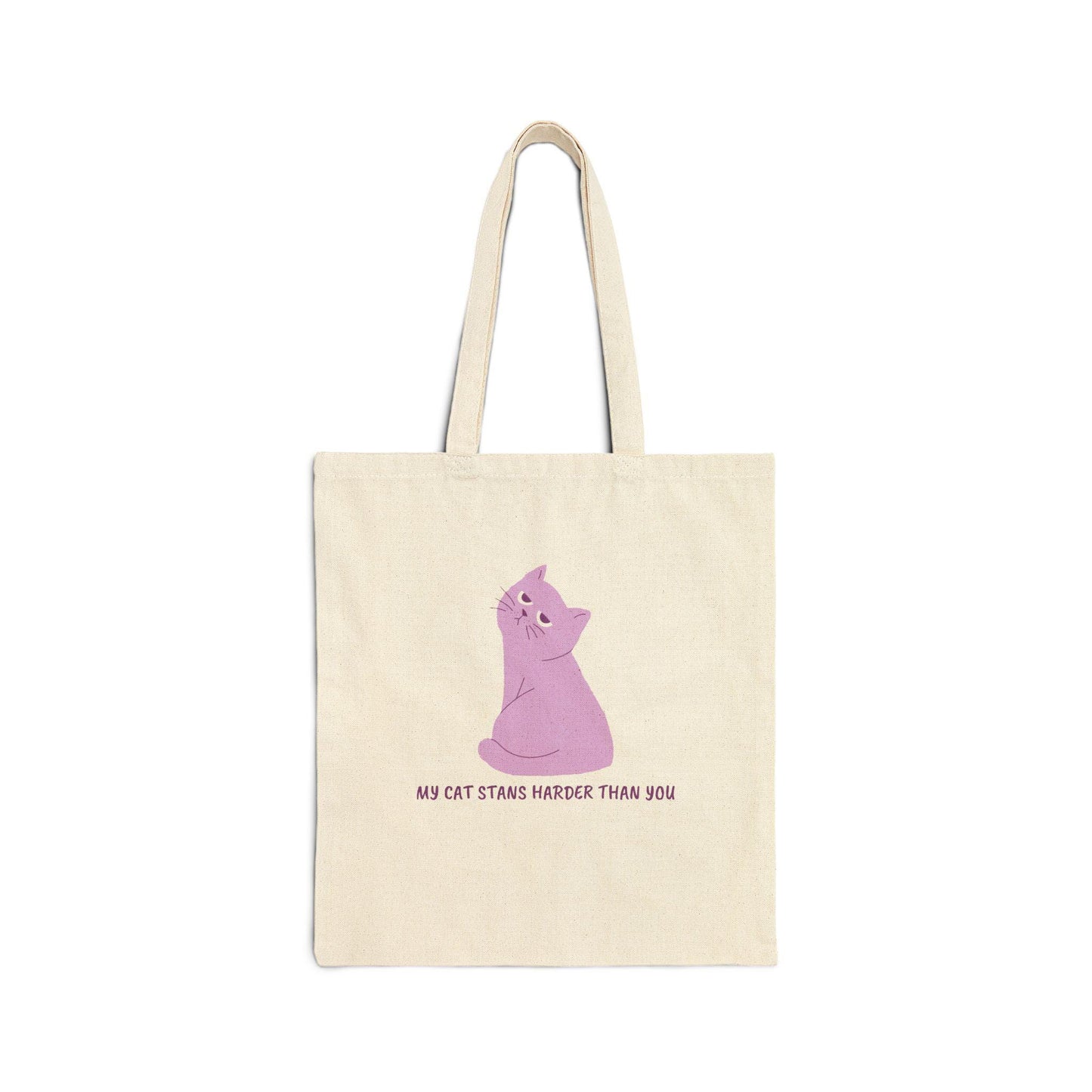 Kpop Cat Tote Bag, My Cat Stans Harder Than You Tote, Funny Fan Merch, Aesthetic Gift, Reusable Shopper