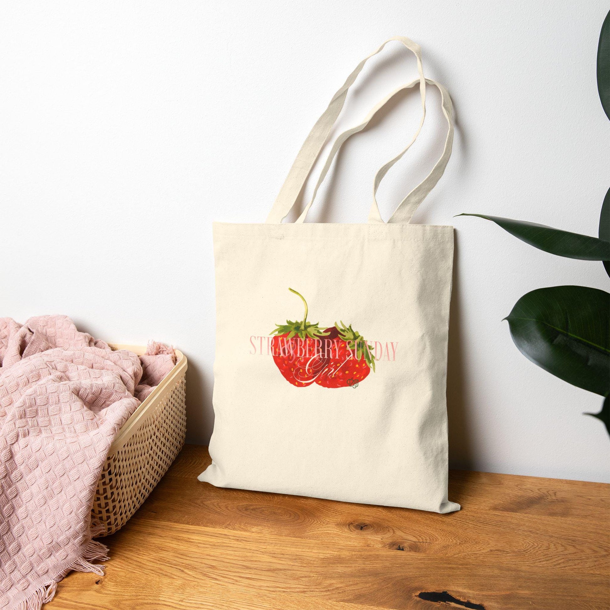 NCT DoJaeJung Kpop Tote Bag, Strawberry Sunday Tote, Fan Merch, Aesthetic Gift, Reusable Shopper