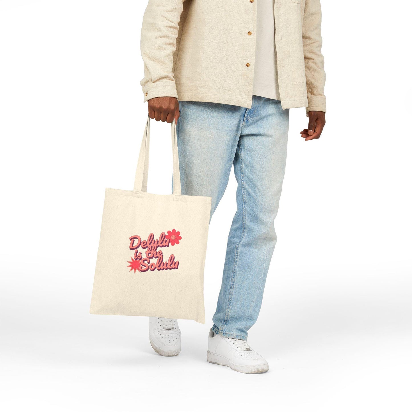 Kpop Tote Bag, Delulu Is Solulu, Fan Merch, Aesthetic Gift, Reusable Shopper Bag