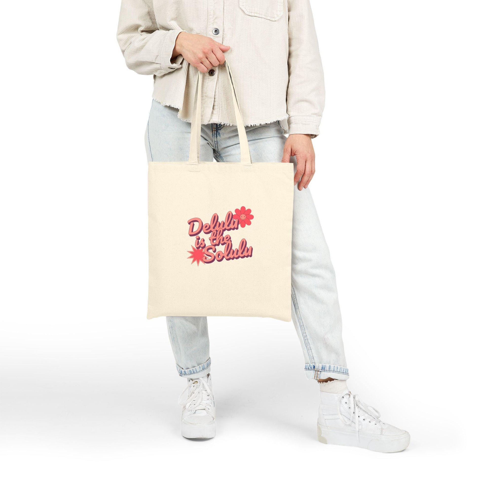 Kpop Tote Bag, Delulu Is Solulu, Fan Merch, Aesthetic Gift, Reusable Shopper Bag