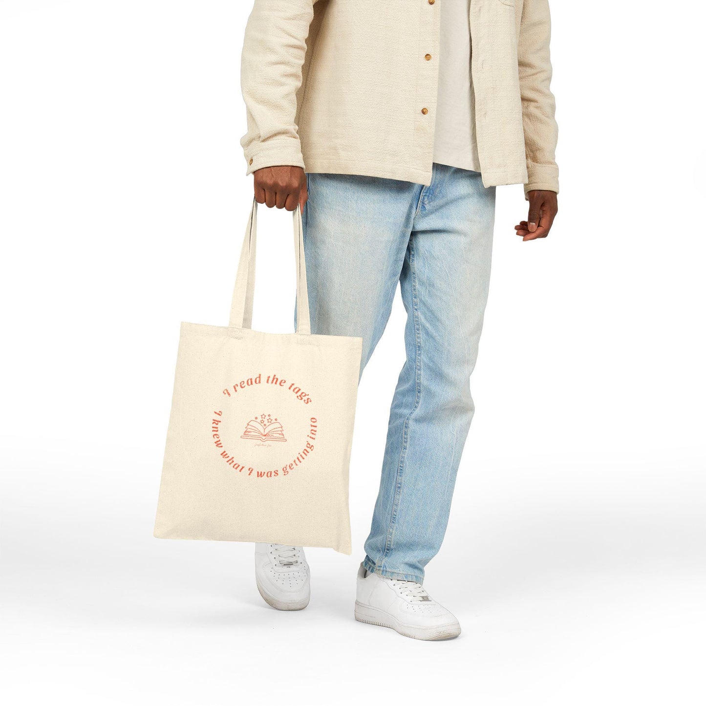 Kpop Tote Bag, I Read the Tags Tote, Fanfiction Merch, Aesthetic Gift, Reusable Shopper Bag