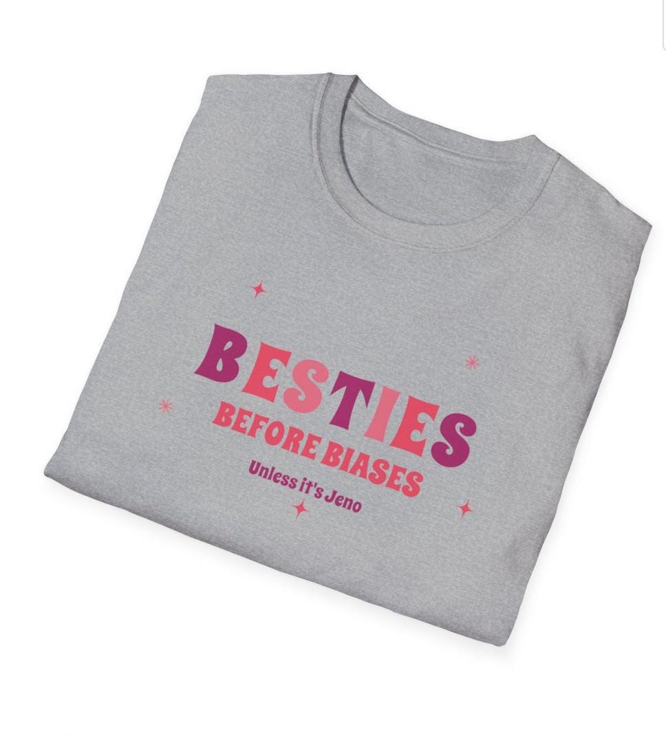 Jeno Kpop Shirt, Besties Before Biases Tee, NCT Dream Fan Merch, Concert Outfit, Unisex Cotton T-Shirt