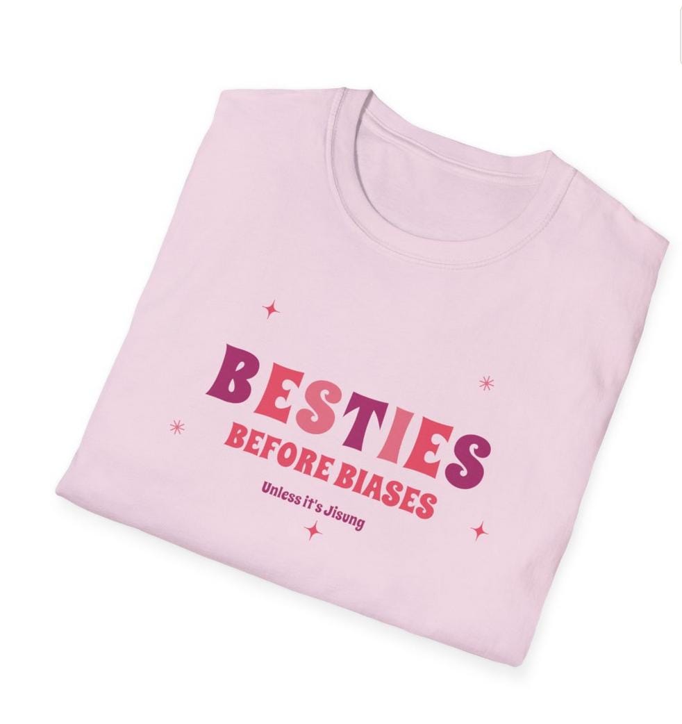 Kpop Shirt, Jisung Besties Before Biases Tee, NCT Dream Fan Merch, Concert Outfit, Unisex Cotton T-Shirt