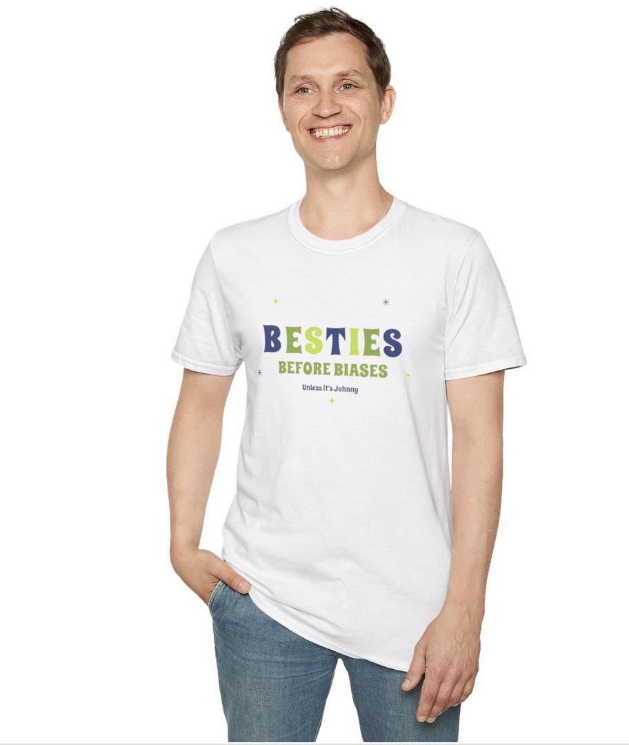 NCT127 Kpop Shirt, Johnny Besties Before Biases Tee, Aesthetic Outfit, Fan Merch, Unisex Cotton T-Shirt