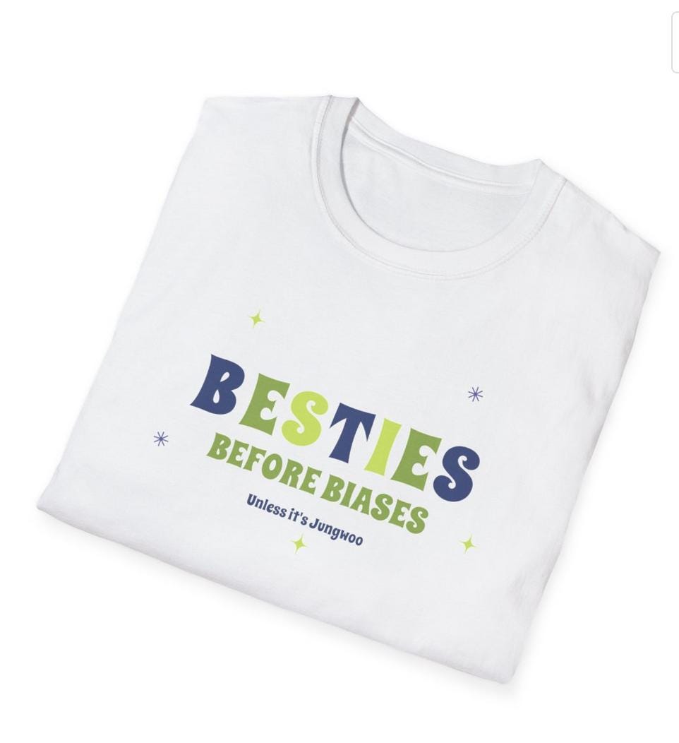 NCT 127 Kpop Shirt, Jungwoo Besties Before Biases Tee, Fan Merch, Concert Outfit, Unisex Cotton T-Shirt