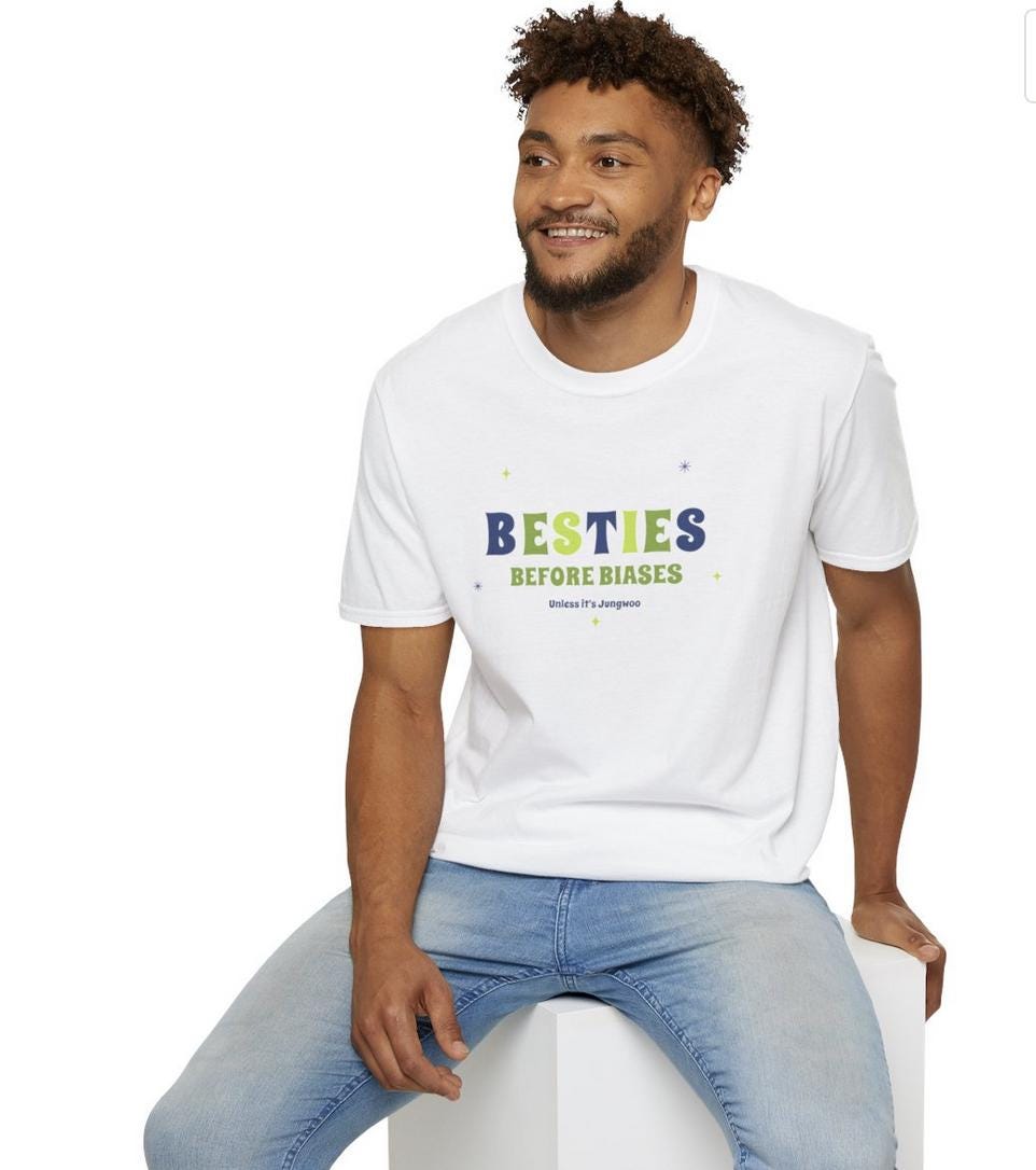 NCT 127 Kpop Shirt, Jungwoo Besties Before Biases Tee, Fan Merch, Concert Outfit, Unisex Cotton T-Shirt