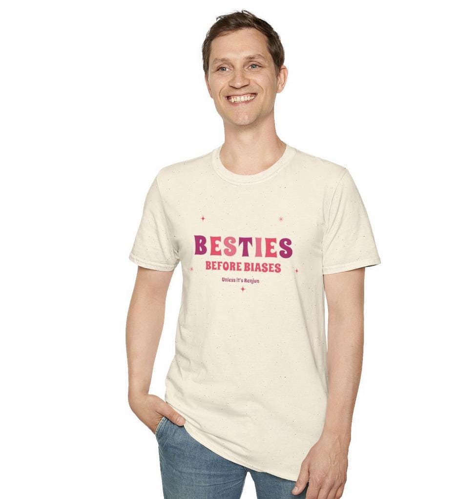 NCT Dream Kpop Shirt, Renjun Besties Before Biases Tee, Aesthetic Outfit, Fan Merch, Unisex Cotton T-Shirt