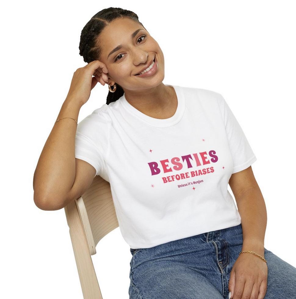 NCT Dream Kpop Shirt, Renjun Besties Before Biases Tee, Aesthetic Outfit, Fan Merch, Unisex Cotton T-Shirt