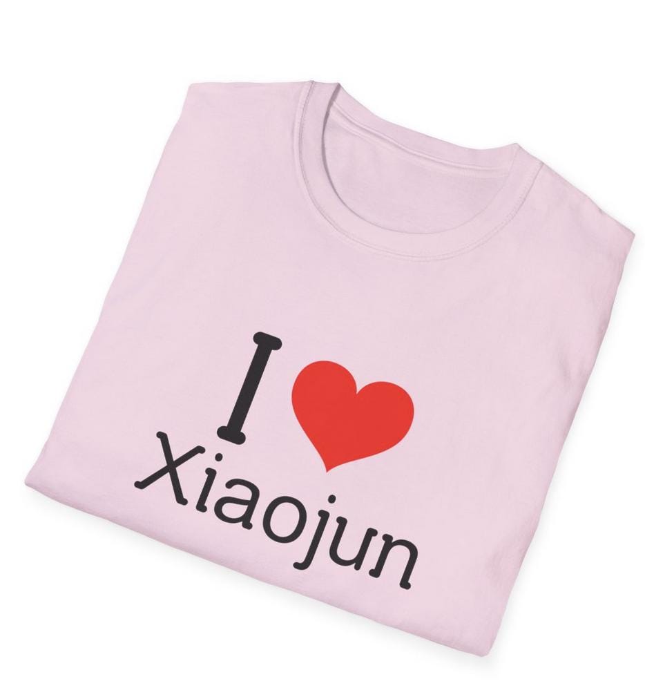 WayV Kpop Shirt, I Love Xiaojun Tee, Aesthetic Outfit, Fan Merch, Unisex Cotton T-Shirt