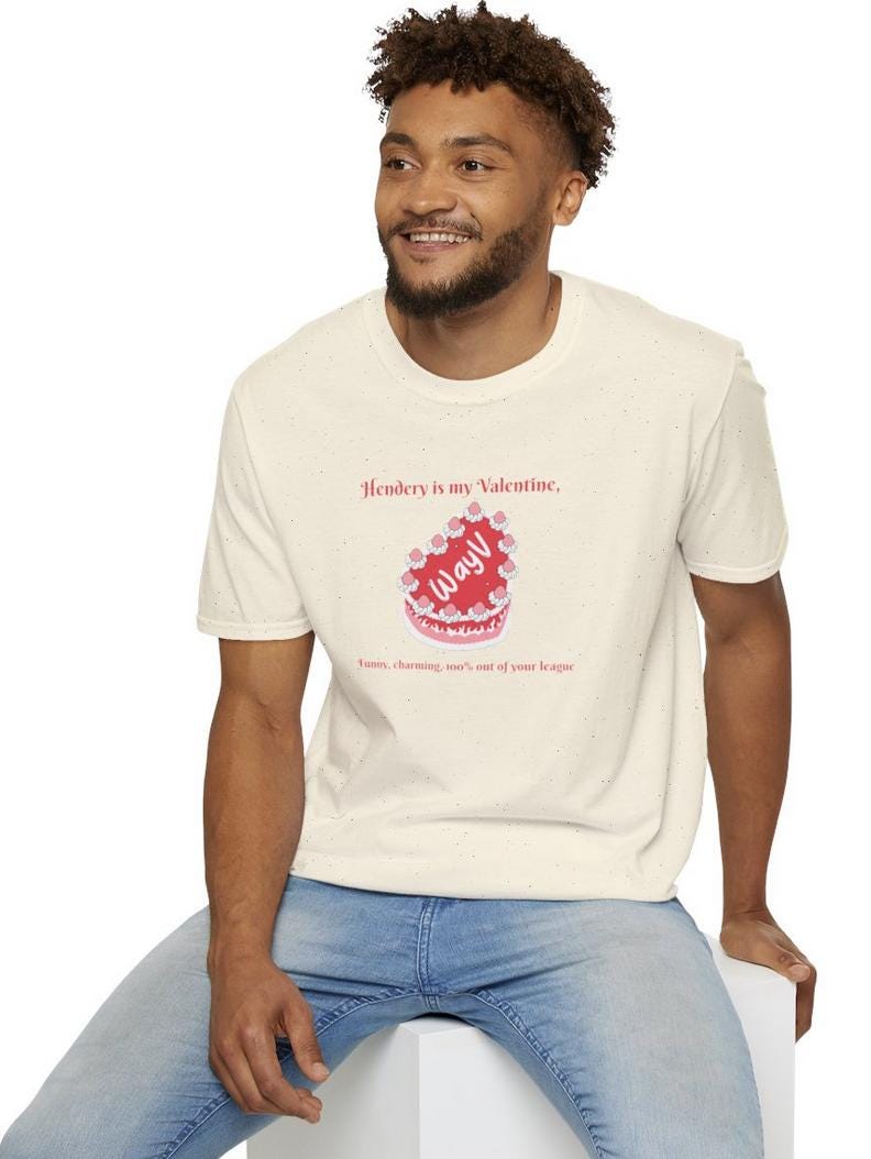 WayV Kpop Shirt, Hendery Valentine Tee, Funny Fan Merch, Concert Outfit, Unisex Cotton T-Shirt