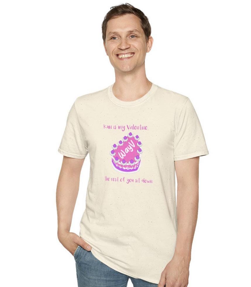 WayV Kpop Shirt, Kun Valentine Tee, Fan Merch, Concert Outfit, Unisex Cotton T-Shirt