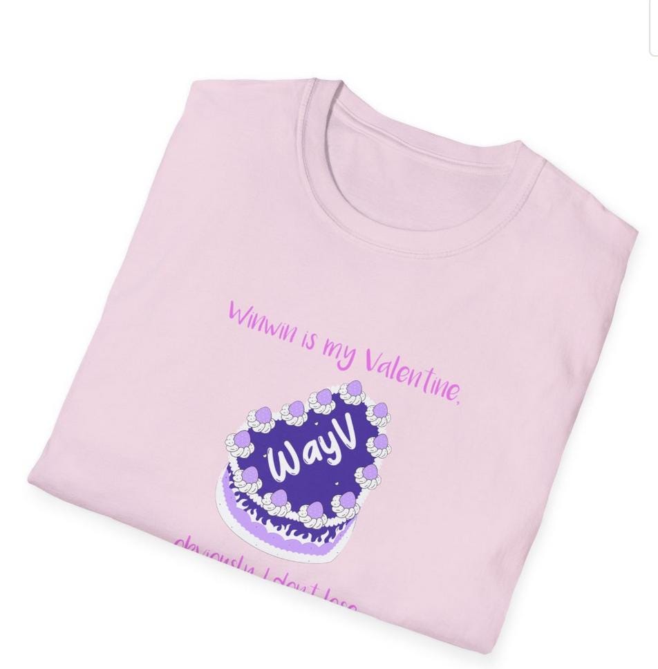 WayV Kpop Shirt, Winwin Valentine Tee, Fan Merch, Concert Outfit, Unisex Cotton T-Shirt