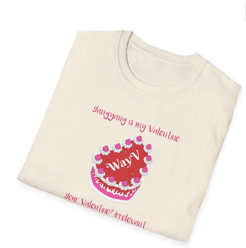 WayV Kpop Shirt, Yangyang Valentine Tee, Fan Merch, Concert Outfit, Unisex Cotton T-Shirt