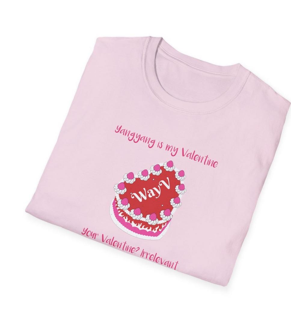 WayV Kpop Shirt, Yangyang Valentine Tee, Fan Merch, Concert Outfit, Unisex Cotton T-Shirt