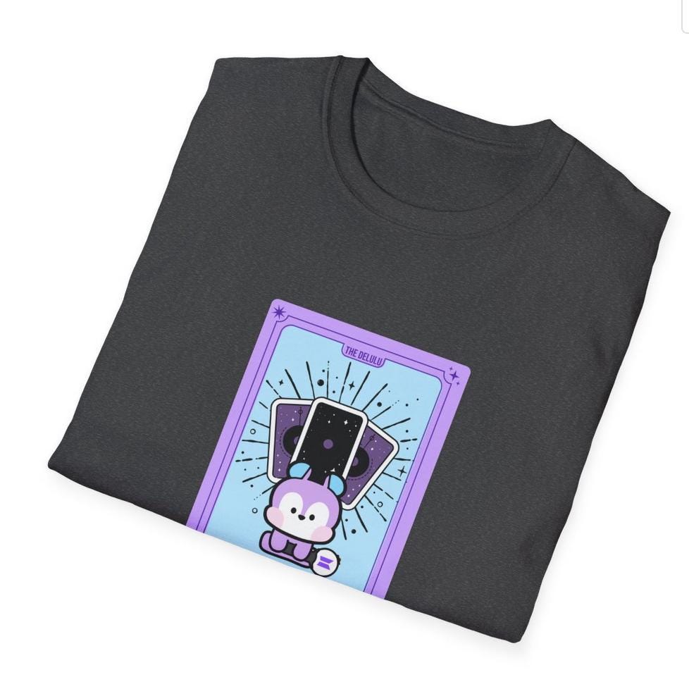 BTS Kpop shirt, BT21 Mang Tarot Tee, Army Fan Merch, Concert Outfit, Unisex Cotton T-Shirt