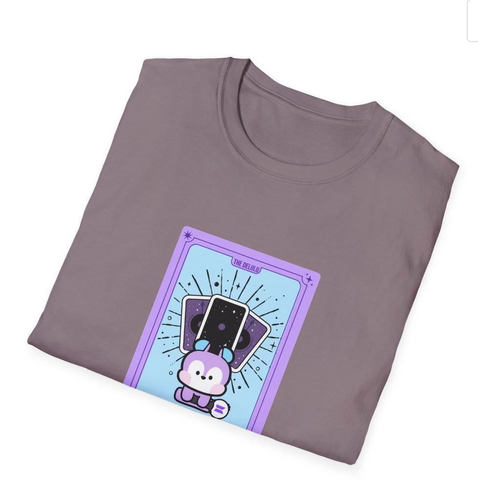 BTS Kpop shirt, BT21 Mang Tarot Tee, Army Fan Merch, Concert Outfit, Unisex Cotton T-Shirt