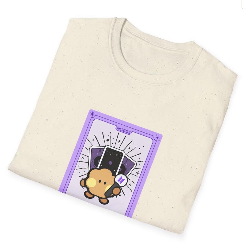 BTS Kpop Shirt, BT21 Shooky Tarot Design, Fan Gift, Concert Outfit Tee, Unisex Cotton Top