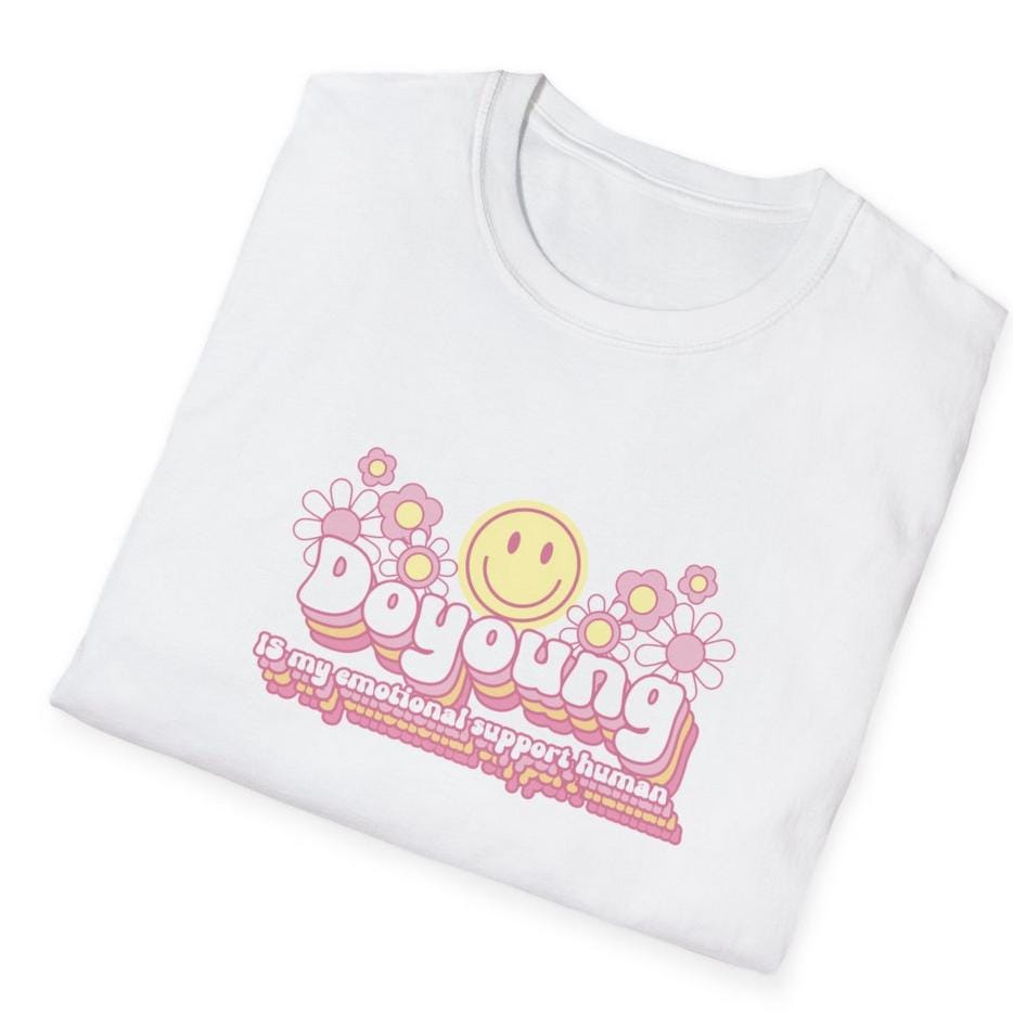 NCT Kpop Shirt, Doyoung Emotional Support Human Tee, Fan Merch, Concert Outfit, Unisex Cotton T-Shirt