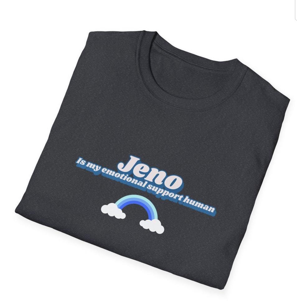 NCT Dream Kpop Shirt, Jeno Emotional Support Human Tee, Fan Merch, Concert Outfit, Unisex Cotton T-Shirt