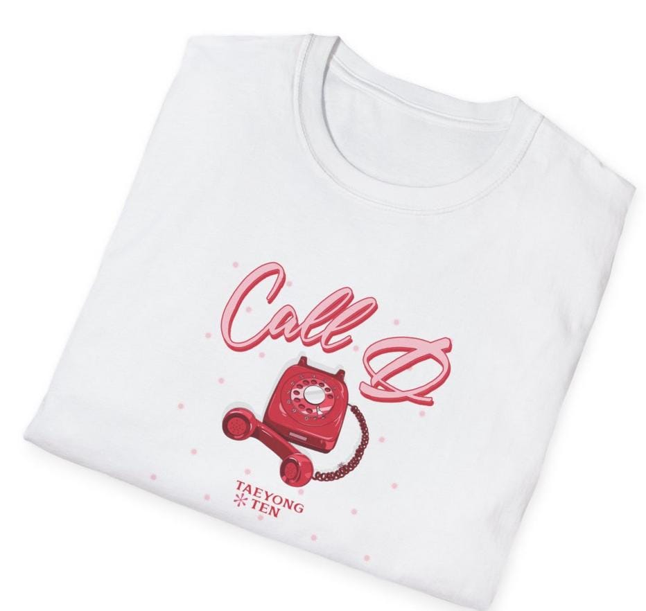 NCTU Kpop Shirt, Taeyong and Ten Call D Custom Tee, Fan Gift, Concert Outfit, Unisex Cotton T-Shirt