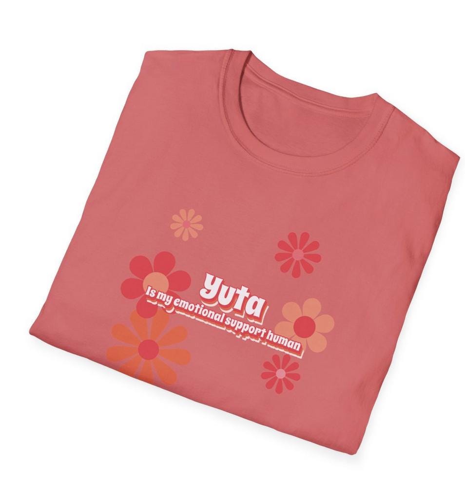 NCT 127 Kpop Shirt, Yuta Emotional Support Human Tee, Fan Merch, Concert Outfit, Unisex Cotton T-Shirt