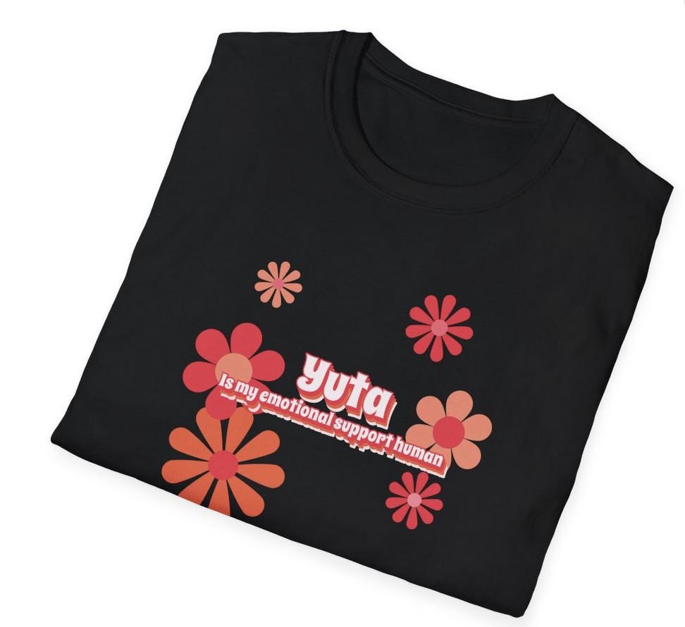 NCT 127 Kpop Shirt, Yuta Emotional Support Human Tee, Fan Merch, Concert Outfit, Unisex Cotton T-Shirt
