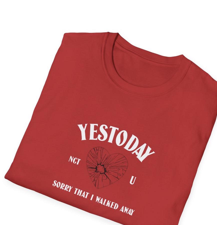NCT U Kpop Shirt, Yestoday Lyric Tee, Fan Merch, Concert Outfit, Unisex Cotton T-Shirt