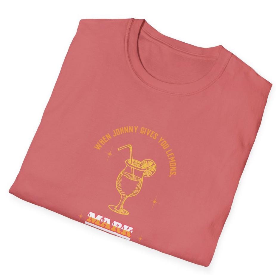 NCT Kpop Shirt, When Johnny Gives You Lemons Mark Lemonade Meme Tee, Funny Fan Merch, Concert Outfit, Unisex Cotton T-Shirt