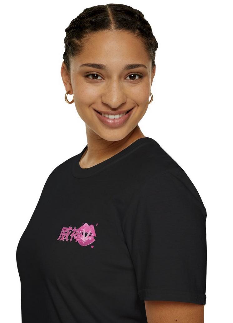 WayV Kpop Shirt, Logo Lipstick Kiss Tee, Aesthetic Outfit, Fan Merch, Unisex Cotton T-Shirt