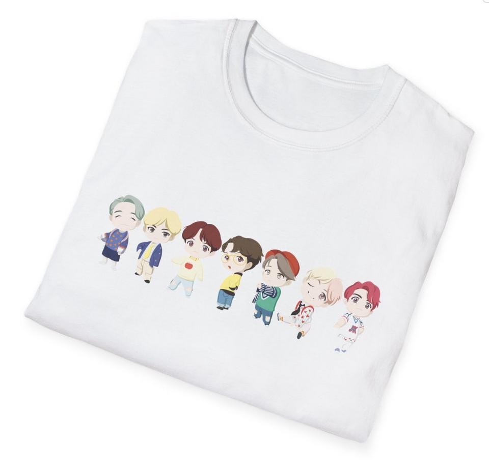 BTS Kpop Shirt, TinyTAN Idol Tee, Army Fan Merch, Concert Outfit, Unisex Cotton T-Shirt
