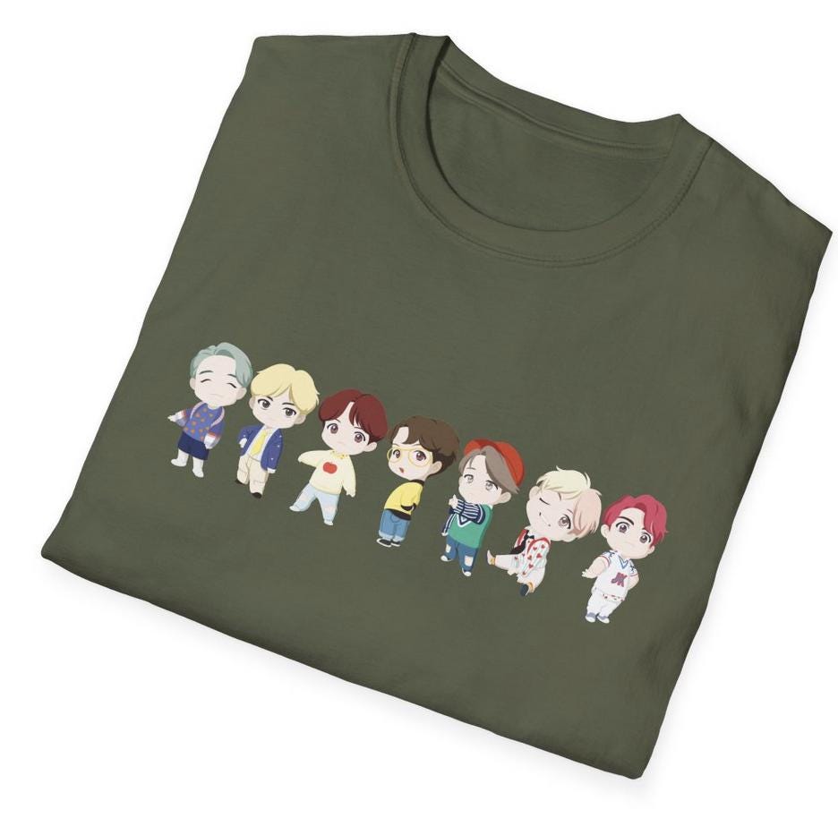 BTS Kpop Shirt, TinyTAN Idol Tee, Army Fan Merch, Concert Outfit, Unisex Cotton T-Shirt