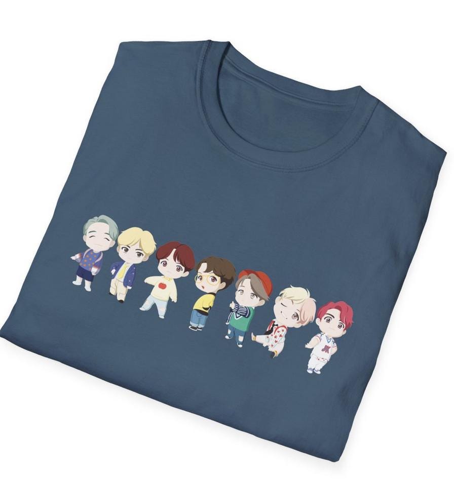 BTS Kpop Shirt, TinyTAN Idol Tee, Army Fan Merch, Concert Outfit, Unisex Cotton T-Shirt