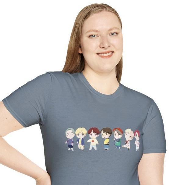 BTS Kpop Shirt, TinyTAN Idol Tee, Army Fan Merch, Concert Outfit, Unisex Cotton T-Shirt