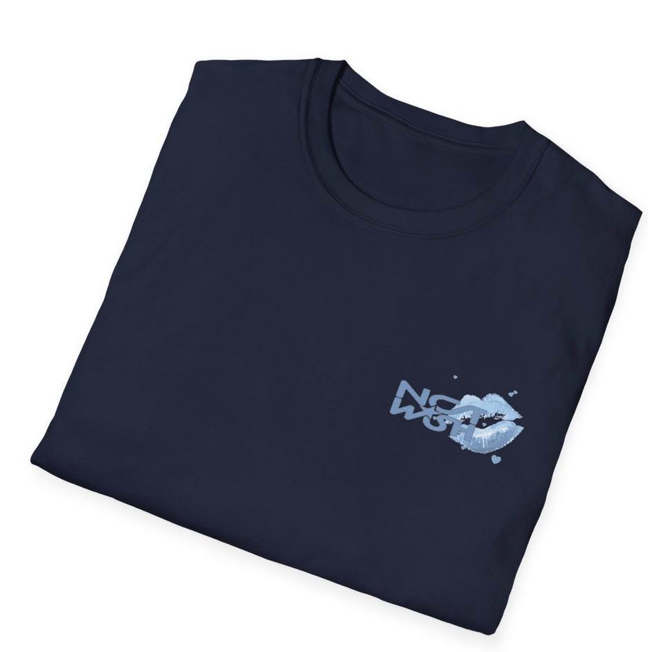 NCT Wish Kpop Logo Lipstick Kiss Cotton T-Shirt, Concert Outfit