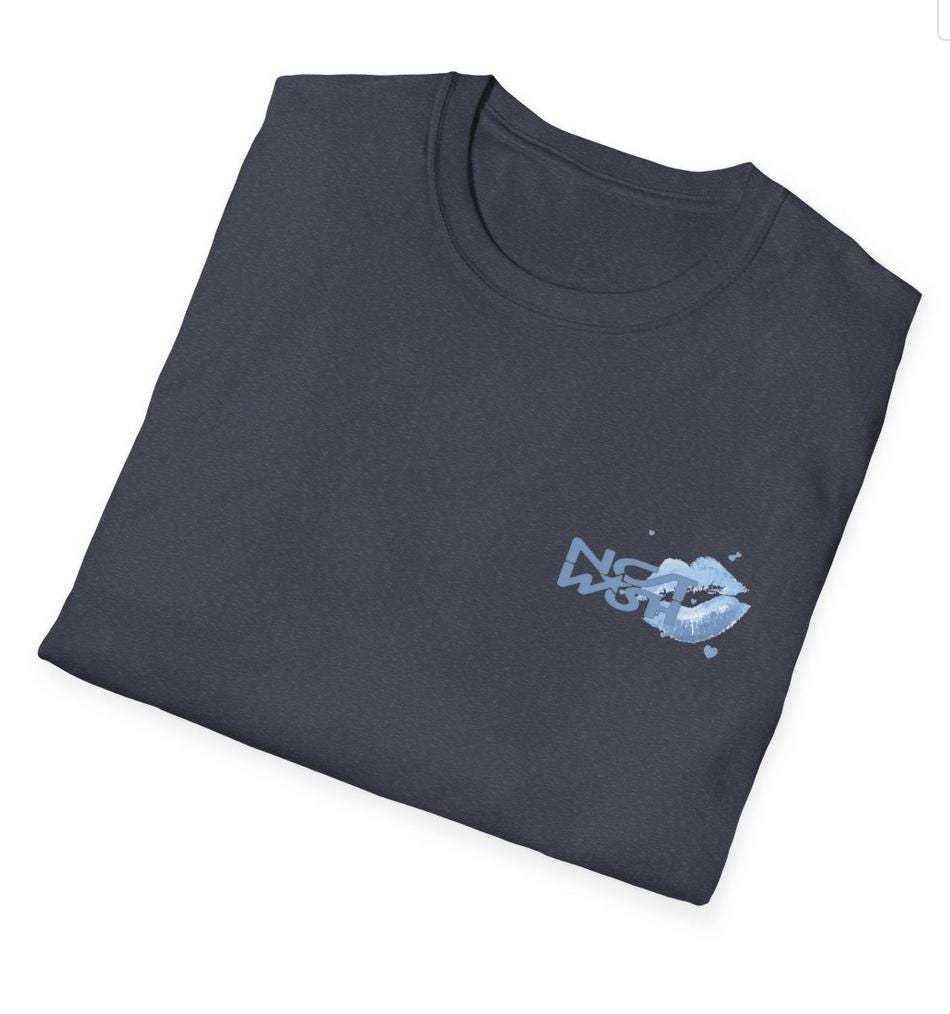 NCT Wish Kpop Logo Lipstick Kiss Cotton T-Shirt, Concert Outfit