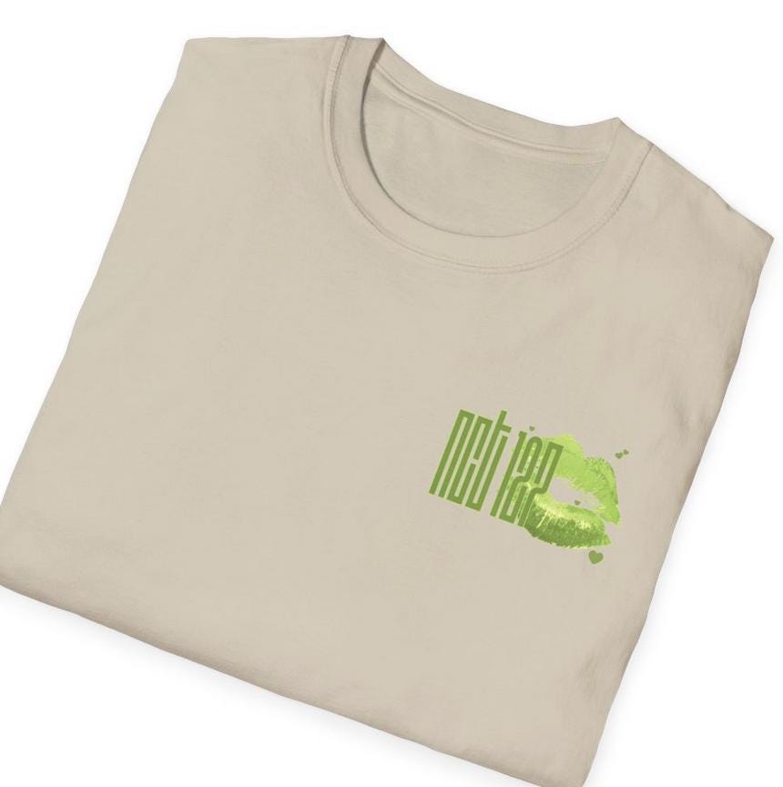 Kpop Shirt, Logo Lipstick Kiss Tee, NCT127 Fan Merch, Concert Outfit, Unisex Cotton T-Shirt