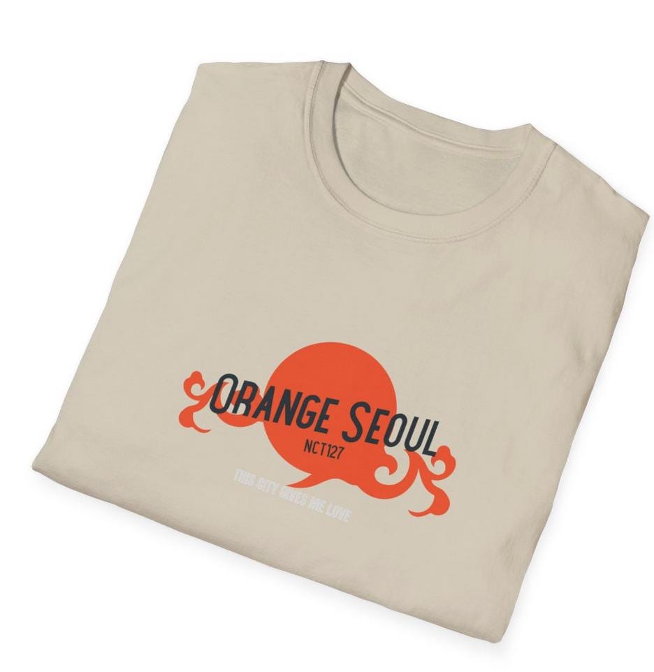 NCT 127 Kpop Shirt, Orange Seoul Tee, Fan Merch, Concert Outfit, Unisex Cotton T-Shirt