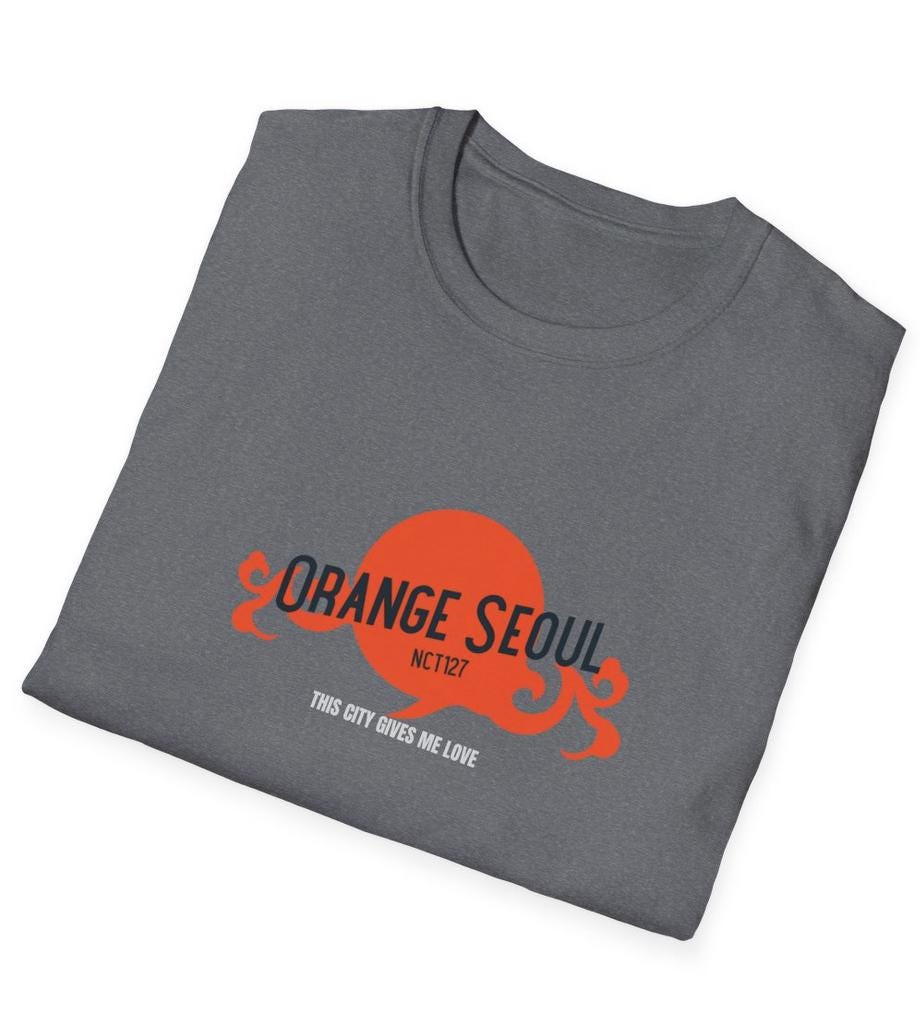 NCT 127 Kpop Shirt, Orange Seoul Tee, Fan Merch, Concert Outfit, Unisex Cotton T-Shirt